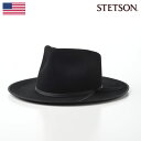 STETSON ステットソン 中折れハット 帽子 ブランド フェルトハット フェドラ メンズ レディース 紳士帽 秋 冬 大きいサイズ フォーマル カジュアル おしゃれ 送料無料 アメリカ VINTAGE OPEN ROAD-Repro（ヴィンテージ オープンロード リプロ）ST202 ブラック