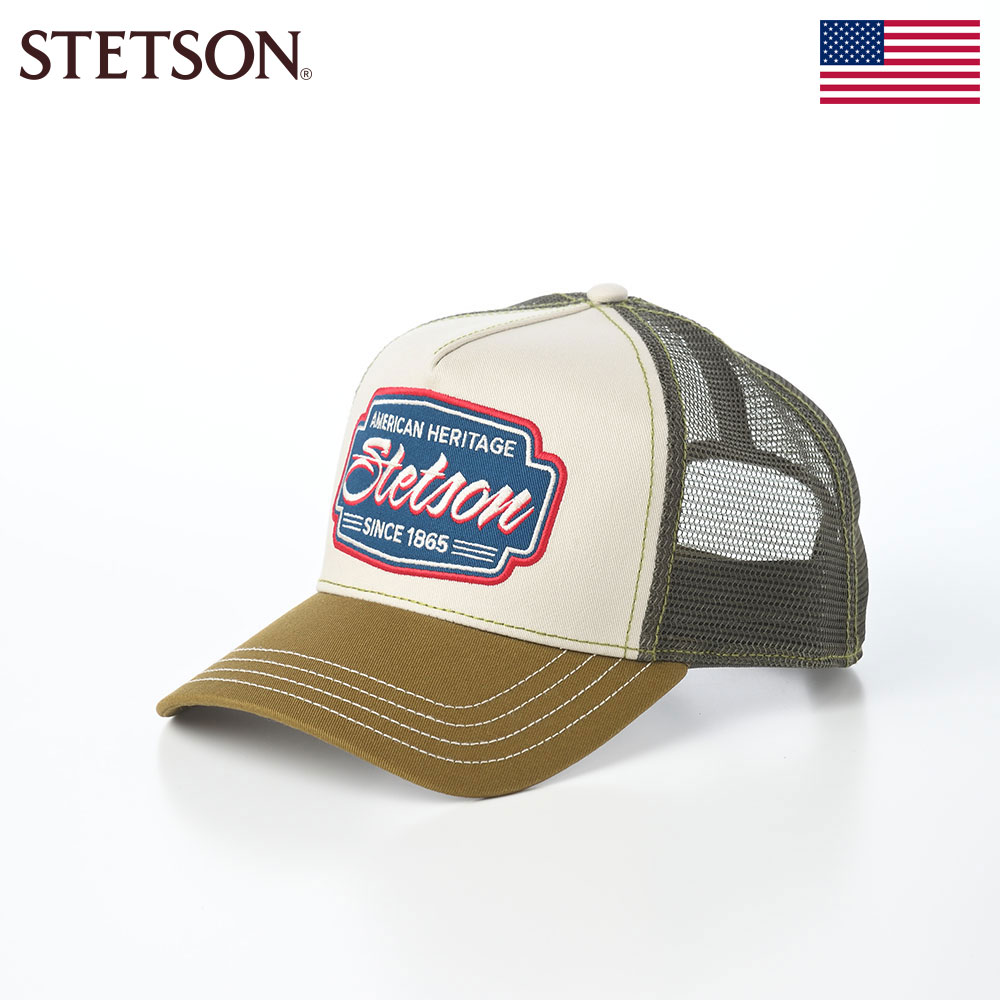STETSON 帽子 メンズ レディース アメリカブランド ステットソン TRUCKER CAP CLASSIC RACE（トラッカーキャップ クラシックレース） ST328EU オリーブ
