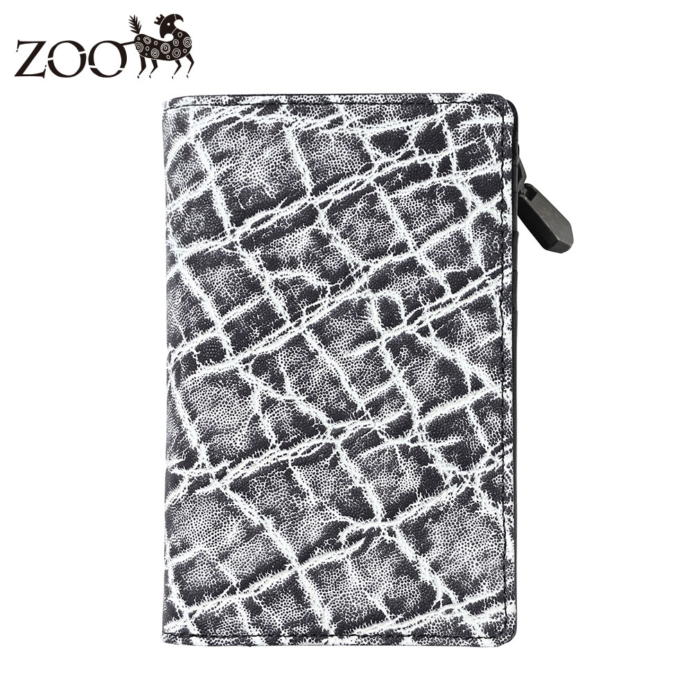 【ギフトクーポン】ZOO ズー 二つ折り財布 L字ファスナー メンズ レディース 象革 本革 上質 丈夫 大容量 小銭入れ ギフト プレゼント 就職祝い 記念日 ELEPHANT Middle Wallet（エレファント ミドルウォレット） ZMW-029 ブラッククラッシュ