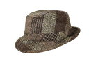 紳士帽子 秋冬 フランス製 インポート MISTRALミストラル HarrisTweed ハリスツィード メンズハット LL 59cm 男性 MISTRAL-1...