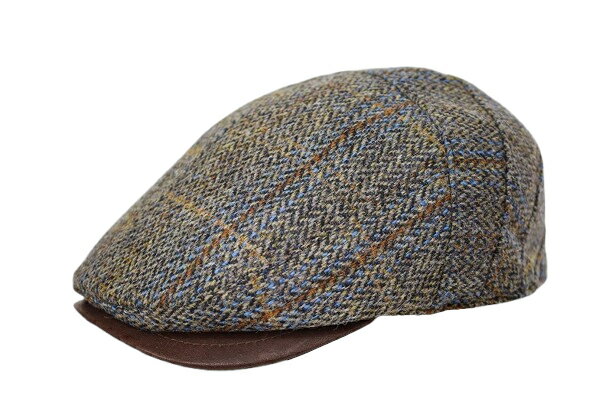 紳士 帽子 Harris Tweed ハリスツイード RETTERレッター メンズ ハンチング グレー系 ヘリンボーン S〜LL 56cm〜62cm サイズアジャスター付き 大きいサイズ 日本製 男性 秋冬 RE-H-2410071-gr