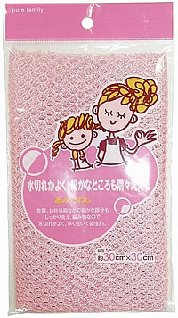 ピュアファミリー あみたわし 水切れがよく、細かなところも隅々洗える