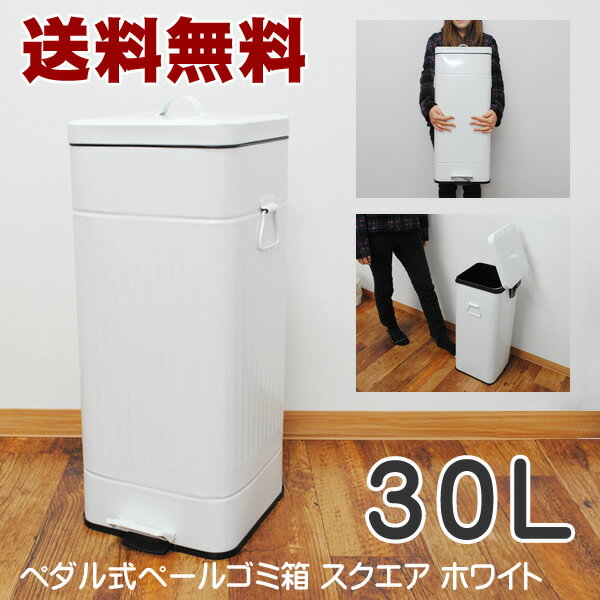 【送料無料】ゴミ箱　30L スクエア