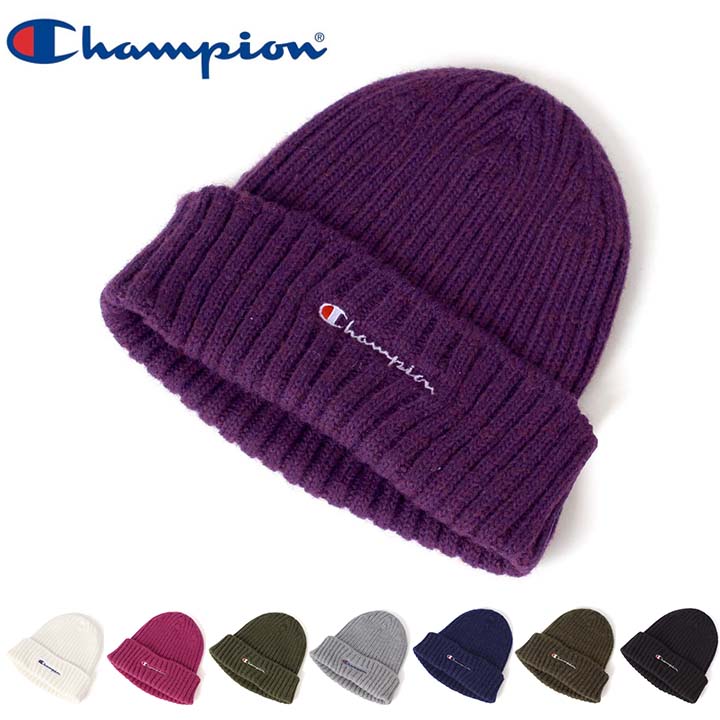 チャンピオン ニット帽 メンズ Champion チャンピオン ニットキャップ 日本製 WHOLEGARMENT 492-106A Champion 帽子 ニット ニット帽 メンズ レディース アウトドア スポーツ