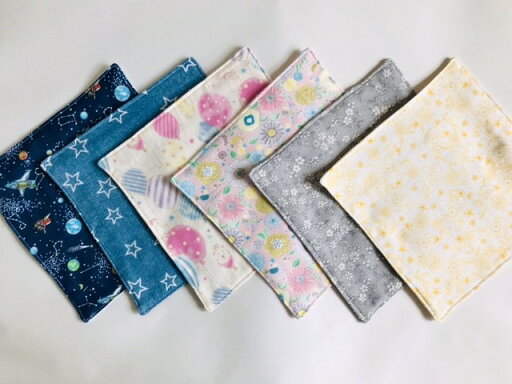 【fuwa fuwa】ハンドメイド 6重ガーゼハンカチ 【fuwa fuwa】ハンドメイド 6重ガーゼハンカチ