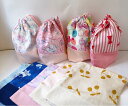 【lefua_hand made】ハンドメイド コップ袋に最適!縦21×横20×マチ10サイズの女の子柄