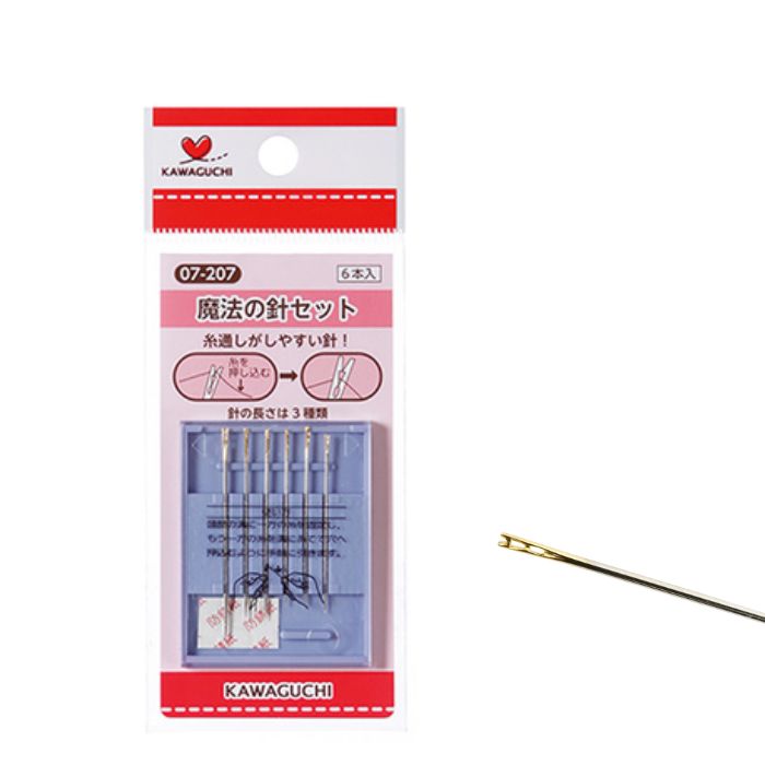 魔法の針セット 6本入 07-207 KAWAGUCHI 糸通しが簡単にできる縫い針のサムネイル