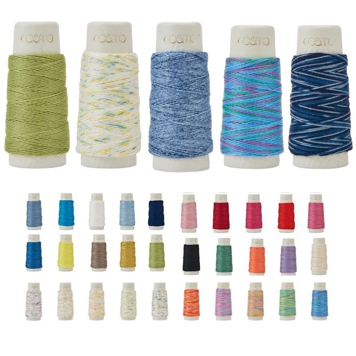 刺し子糸 hidamari ソリッド (単色) 点絣 スペック(杢) マルチカラー グラデーション 30m 同種2個セットのサムネイル