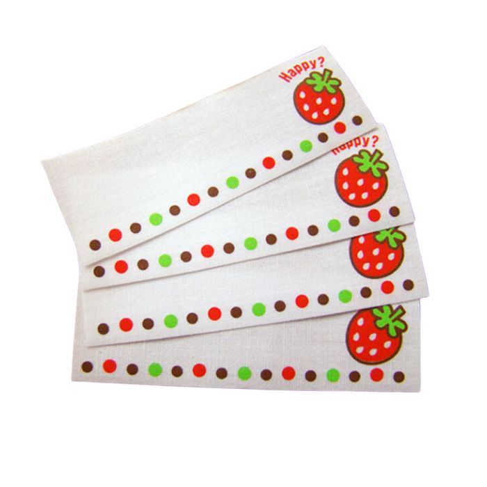 ネームラベル いちご 1袋4枚入 3袋セット ORG250-23044 パイオニア アイロン接着