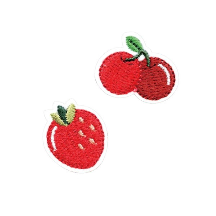 ミニワッペン いちご&さくらんぼ 1袋2柄入 3袋セット ORG350-23424 パイオニア シール・アイロン接着両用タイプ