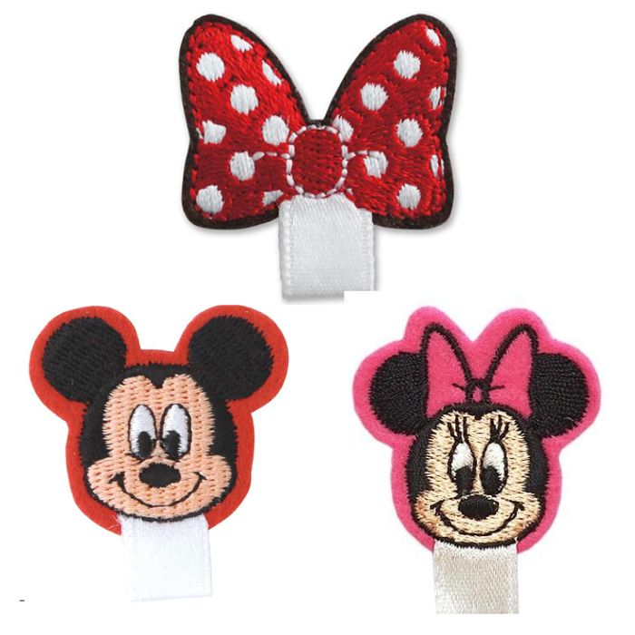 名札つけアップリケ ディズニー ミニーマウス リボン他 同柄3袋セット パイオニア アイロン接着のサムネイル