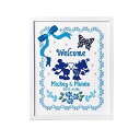 刺繍キット Disney ウエルカムボード(ブルー) No.7371 フロッキーワッペン付 オリムパス ディズニー 結婚式 二次会 ウエディング パーティ