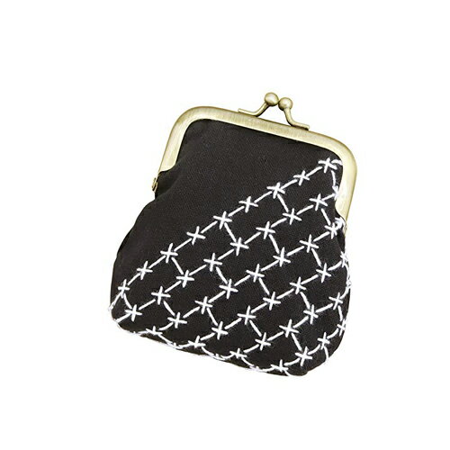 刺し子キット 一目刺しキット がま口ポーチ(紺) SK-321 オリムパス