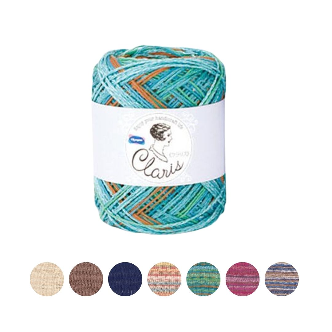 クラリス 25g玉巻 糸長 約108m オリムパス バラ玉 または同色6玉1袋 サマーヤーン【送料節約ポスト投函..