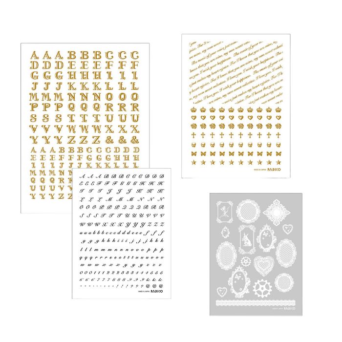転写シール アルファベット大文字 筆記体 レース PADICO レジン P