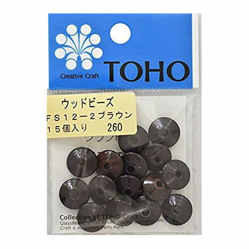 Rakuten - TOHO トーホー FS12 ウッドビーズ 5×12mm(穴約3.5mm) 1袋15ヶ×同色5パックセット お色をお選びください 木製 アクセサリー