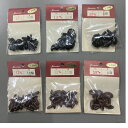 【訳あり】鼻ボタン ネジ式 黒 または 茶 さし鼻 12mm~18mm ジャスミン 羊毛フェルト ぬいぐるみ 編みぐるみ 目玉 ネジ式さし鼻 在庫処分 250609