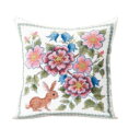 刺繍キット 花咲く庭の小さな物語 クッション ブルーベルとウサギ 6062 オリムパス オノエ・メグミ