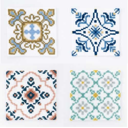 刺繍キット クロスステッチ コースター マイスタイル ターコイズ 9075 オリムパス