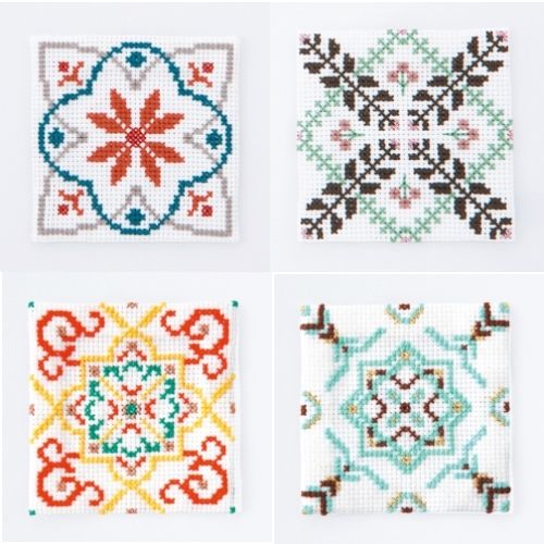 刺繍キット クロスステッチ コースター マイスタイル ターコイズ 9075 オリムパス