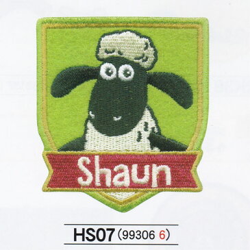 ワッペン Characterシリーズ Shaun the Sheep パイオニア HS500-HS07 PIONEER アイロン接着