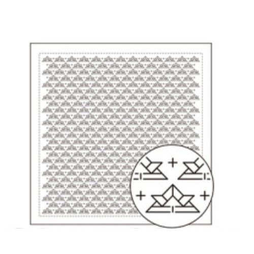 刺し子キット 一目刺し 花ふきん布パック 兜(白) 3袋セット H-1088 オリムパス キット対応