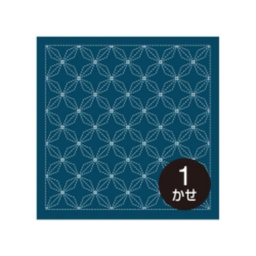 刺し子 花ふきん布パック 花菱(藍) 3袋セット H-2014 オリムパス 刺し順入り 刺し子 花ふきん布パック 花菱(藍) 3袋セット H-2014 オリムパス 刺し順入り