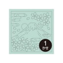 刺し子 花ふきん布パック 富士と桜(浅葱) 3袋セット H-4012 オリムパス
