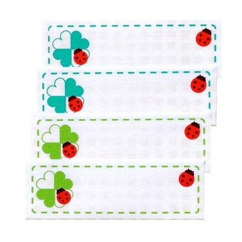 まいネーム クローバーとてんとう虫 1袋2柄4枚入 同柄3袋セット RM250-17343 パイオニア アイロン接着