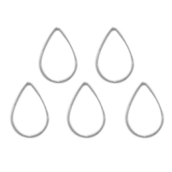 KY リングパーツ ドロップ小 シルバー 3袋セット KIYOHARA RCH-202S レジン