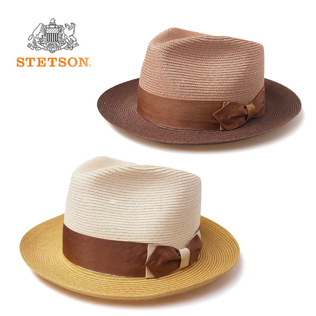 ヘンプ 帽子（メンズ） STETSON 中折れハット ヘンプブレード ブレードハット 帽子 メンズ レディース ストローハット リボン ヴィンテージ 高級 麦わら帽子 アイボリー ブラウン リゾート おしゃれ 春夏 高級 HAT 父の日 ギフト プレゼント 誕生日 バンド