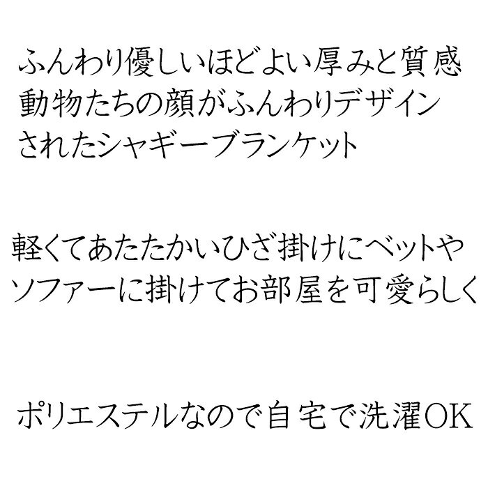 【本日 ポイント3倍！】ナタリーレテ シャギー ふわふわ ブランケット Nathalie Lete Shaggy Blanket 120×80cm おしゃれ かわいい あったか 暖かい 毛布 冷え対策 ラグ オールシーズン ねこ 犬 うさぎ ネコ柄 誕生日 プレゼント ブランケット 母の日 2