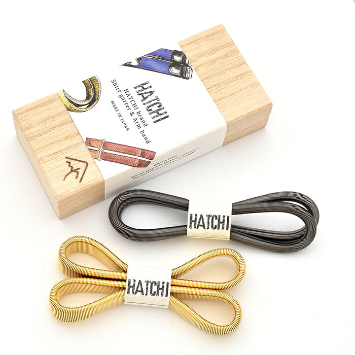 HATCHI 洋傘店のShirt Sleeve Metal Armbands スプリング式のアームバンド（ゴールド＆丸細ブラック）日本製SWC80カーボン［HATCHIBRAFOR/sp1803gb］アームバンド 袖 アームバンド 金属 シャツ 袖丈調整 家事 洗顔 女性 父の日 誕生日 クリスマス｜アングル3