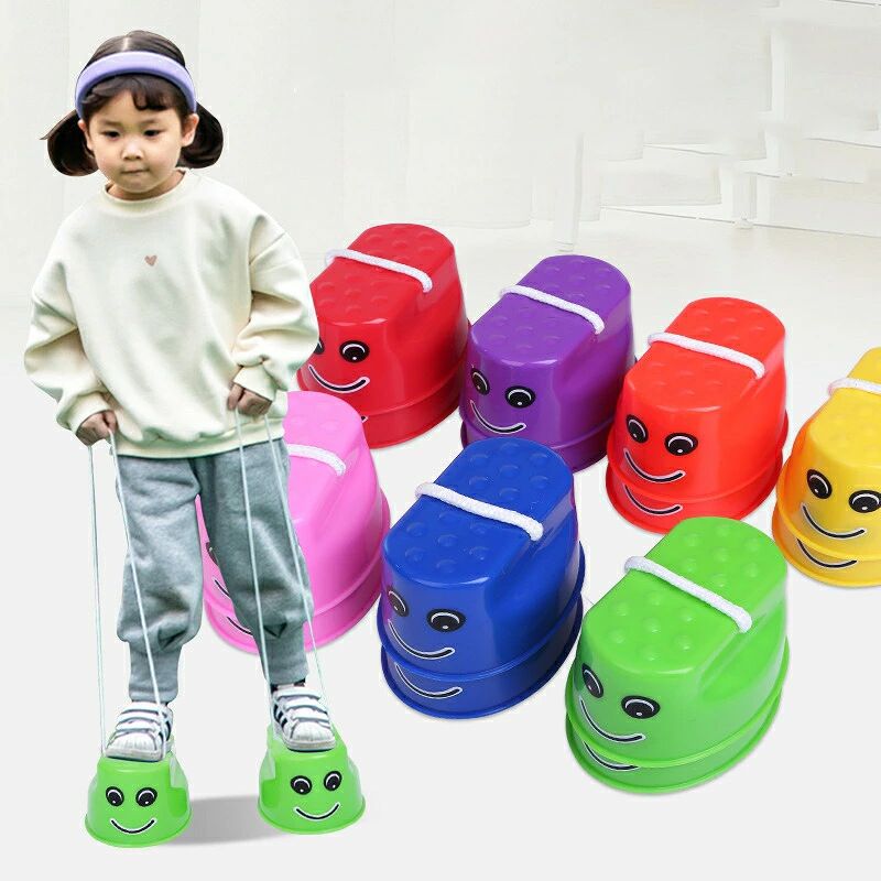 竹馬 子供用 バランス おもちゃ ?外 前庭覚 トレーニング 器具 幼稚園 ?外 竹馬 子供用 パカポコ 2ペアセット ぽっくり 外遊び バランス