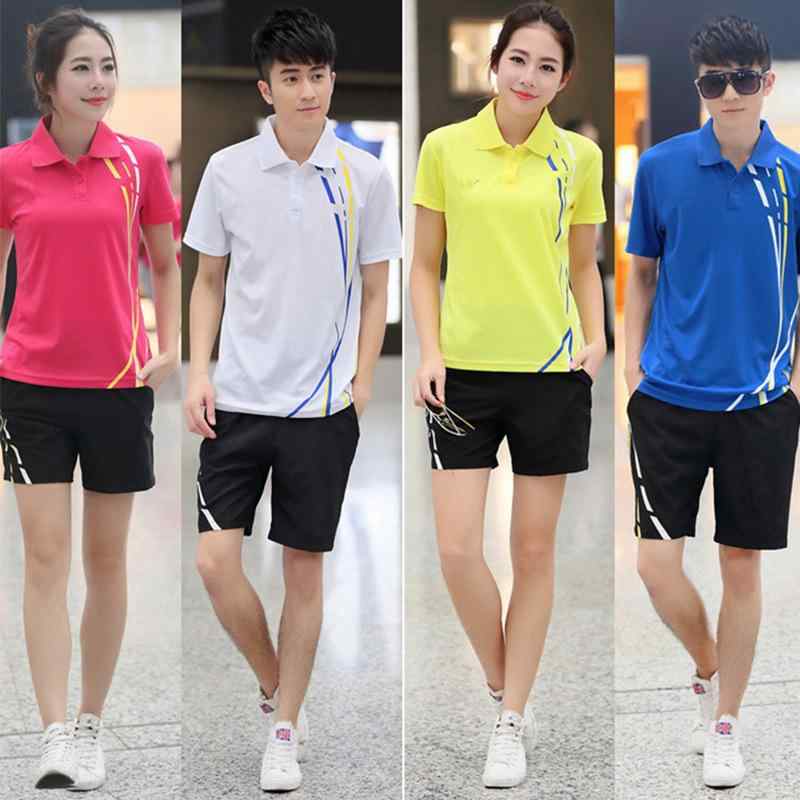 Tシャツ 男女兼用 襟付き 半袖 吸汗速乾 スポーツウェア テニスウェア 羽毛球 卓球...
