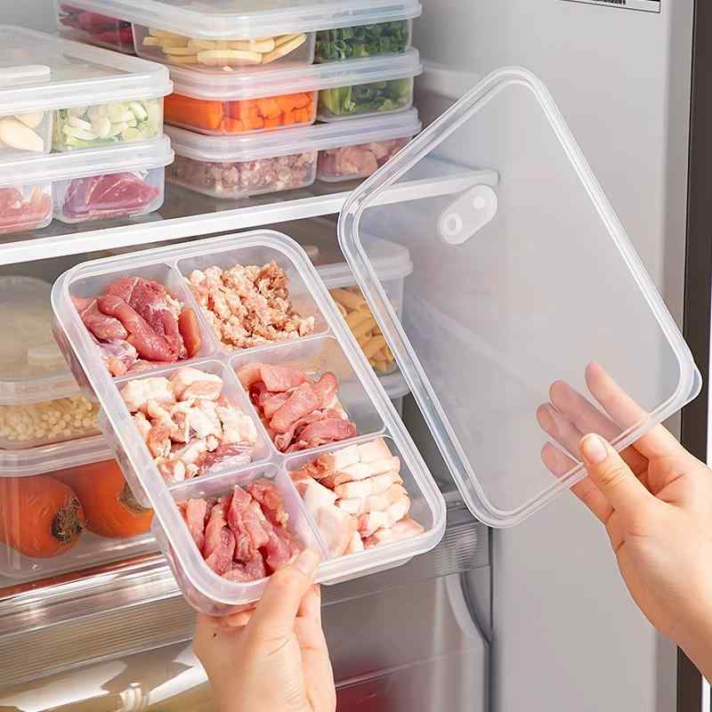 小物入れ 収納 整理 仕分け 冷蔵庫 ケース 冷凍 食品 保存 容器 仕切り 小さめ コンパクト ボックス キッチン 便利 グッズ シンプル 蓋
