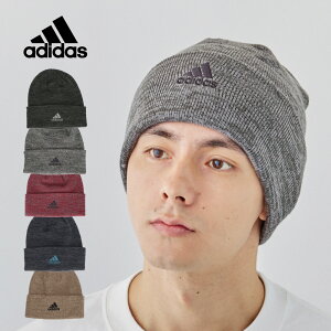 【12/13～12/17 9:59迄 クーポン利用で 10%OFF】アディダス adidas ニット帽 帽子 メンズ 大きめ 帽子 メンズ カジュアル ファッション シンプル 防寒 ブラック グレーネイビー ベージュ 釣り アウトドア キャンプ ゴルフ プレゼント 秋冬