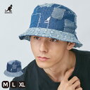 【5/9 19:00迄 クーポンで 5%OFF】KANGOL カンゴール バケット デニム 帽子 ハット カジュアル 男女兼用 パッチワーク カンガルー メンズ...
