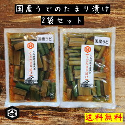 優しい味わい！【国産うどのたまり漬け 220g 2袋セット ネコポス対応】たまり漬け 醤油漬け 国産うど 酒の肴 ご飯のお供 お茶請け