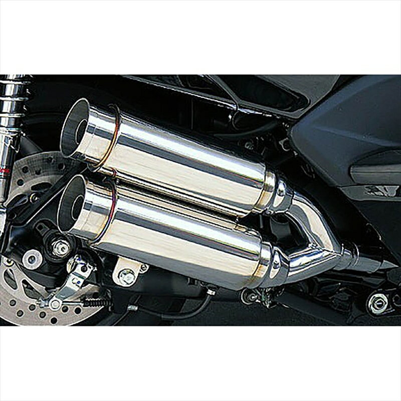 バイクパーツ マフラーウイルズウィン アトミックツインマフラー/バズーカー222-13-02 4547567450276FORZA(MF08)