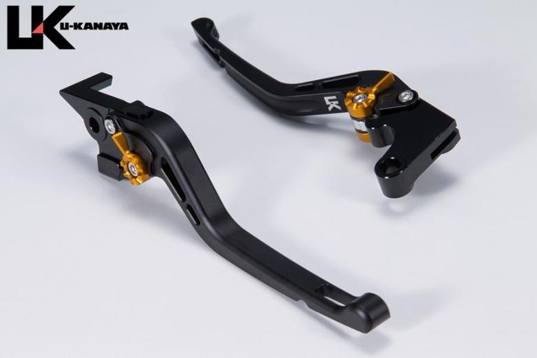 バイクパーツU-KANAYA(ユーカナヤ) レバーセット GPタイプ/ロング BK/GD HO078-042-05114549950945321 ツヤケシ モンキー125 18- JB02/JB03/JB05