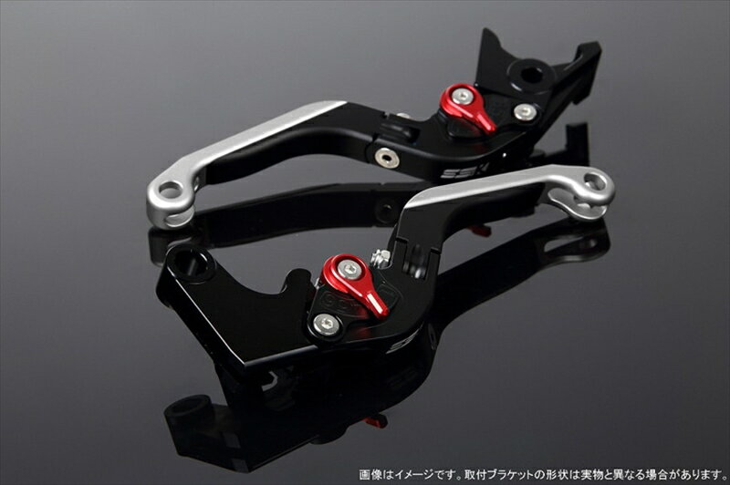 バイク用品 ハンドルエスエスケイ スピードラ アジャストレバー 可倒延長式 Mブラック/Mレッド/Mシルバー CB1300SF SC40 00-02 SC40-1070001～ LVGM004BK-RDSR 4580540573098取寄品