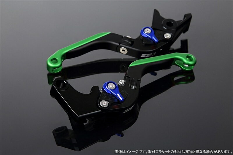 ハンドルエスエスケイ スピードラ アジャストレバー 可倒延長式 Mブラック/Mブルー/MグリーンZX-6R 07-17 ZX-10R 06-15LVGM027BK-BEGN 4580540607021取寄品