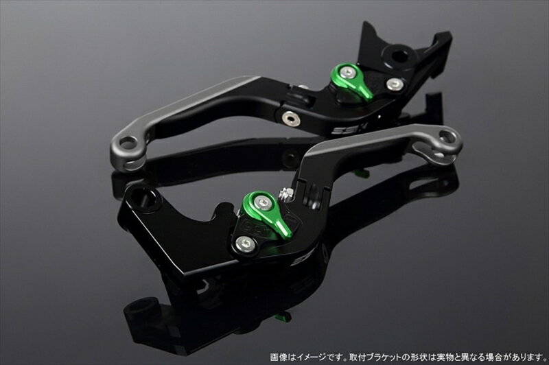 ハンドルエスエスケイ スピードラ アジャストレバー 可倒延長式 Mブラック/Mグリーン/MチタンZX-6R 07-17 ZX-10R 06-15LVGM027BK-GNTM 4580540607069取寄品