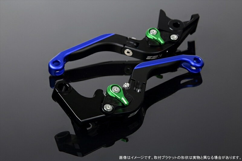 ハンドルエスエスケイ スピードラ アジャストレバー 可倒延長式 Mブラック/Mグリーン/MブルーZX-6R 07-17 ZX-10R 06-15LVGM027BK-GNBE 4580540607083取寄品