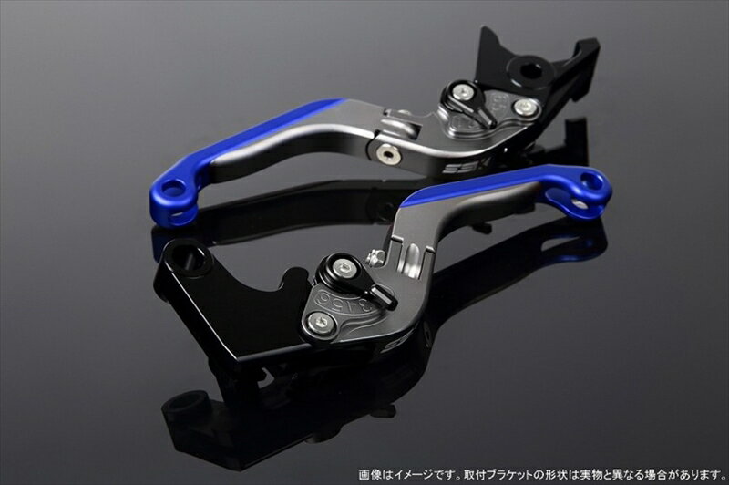 ハンドルエスエスケイ スピードラ アジャストレバー 可倒延長式 Mチタン/Mブラック/Mブルー ZX-6R 07-17 ZX-10R 06-15LVGM027TM-BKBE 4580540607649取寄品
