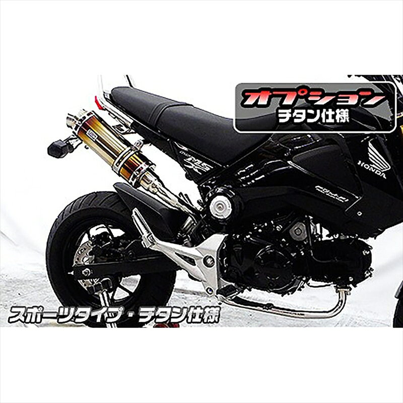 バイクパーツ マフラーウイルズウィン ロイヤルマフラー/スポーツ チタン1322-59-23 4548916017102GROM 1型(MSX125)
