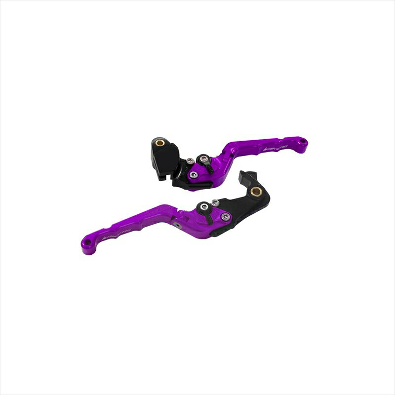バイクパーツBIKERS(バイカーズ) レバーセット 可倒式 カーブタイプ パープル K0514-PUR4550255673314Z900RS 18-24 ZX-6R 19-24 Z1000 17-22 Ninja1000 17-19