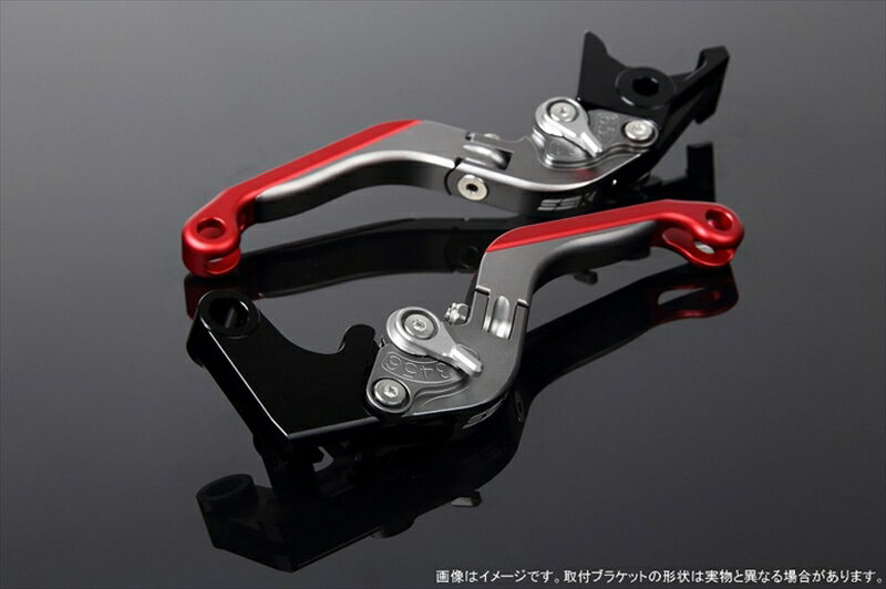 バイク用品 ハンドルエスエスケイ スピードラ アジャストレバー 可倒延長式 Mチタン/Mシルバー/Mレッド GSX250R V-STROM250 RGV250γ VJ23ALVGM048TM-SRRD 4580540638575取寄品