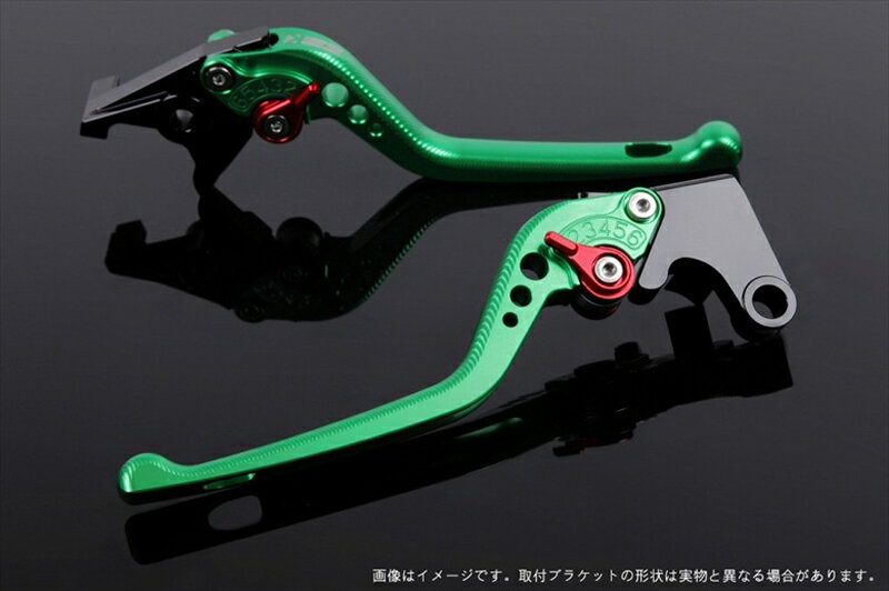 バイク用品 ハンドルエスエスケイ スピードラ アジャストレバー 3D ロング グリーン/レッド NINJA400R 11-13 NINJA400 14-17KA0404678-RD 4589995472413取寄品